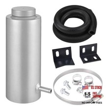 Coolant Overflow Tank, Radiator Overflow Bottle 800ml Universal Aluminum Silver