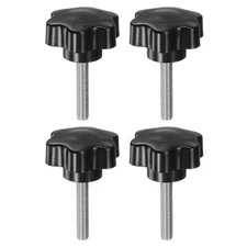 4pcs Star Knobs M8 x 42mm 304 Stainless Steel Stud 46mm 6-Star Head Thumb Screw