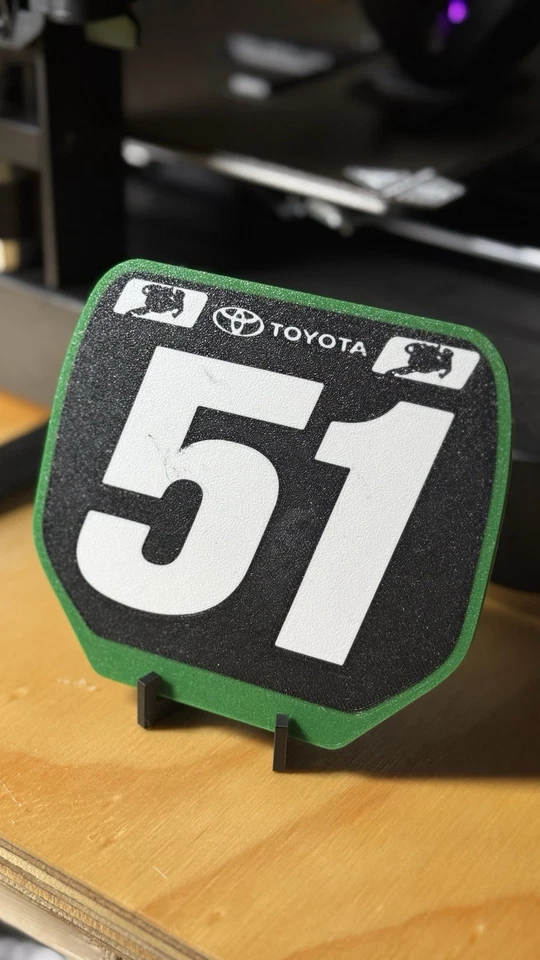 Mini matrícula Ryan Villopoto #51 - Pantalla de motocross personalizada - Decoración de garaje MX Foto 3 de 4