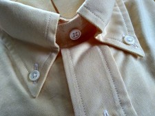 NWOT Brooks Brothers Yellow Supima Oxford Cloth Button Down Slim Fit MSRP 140