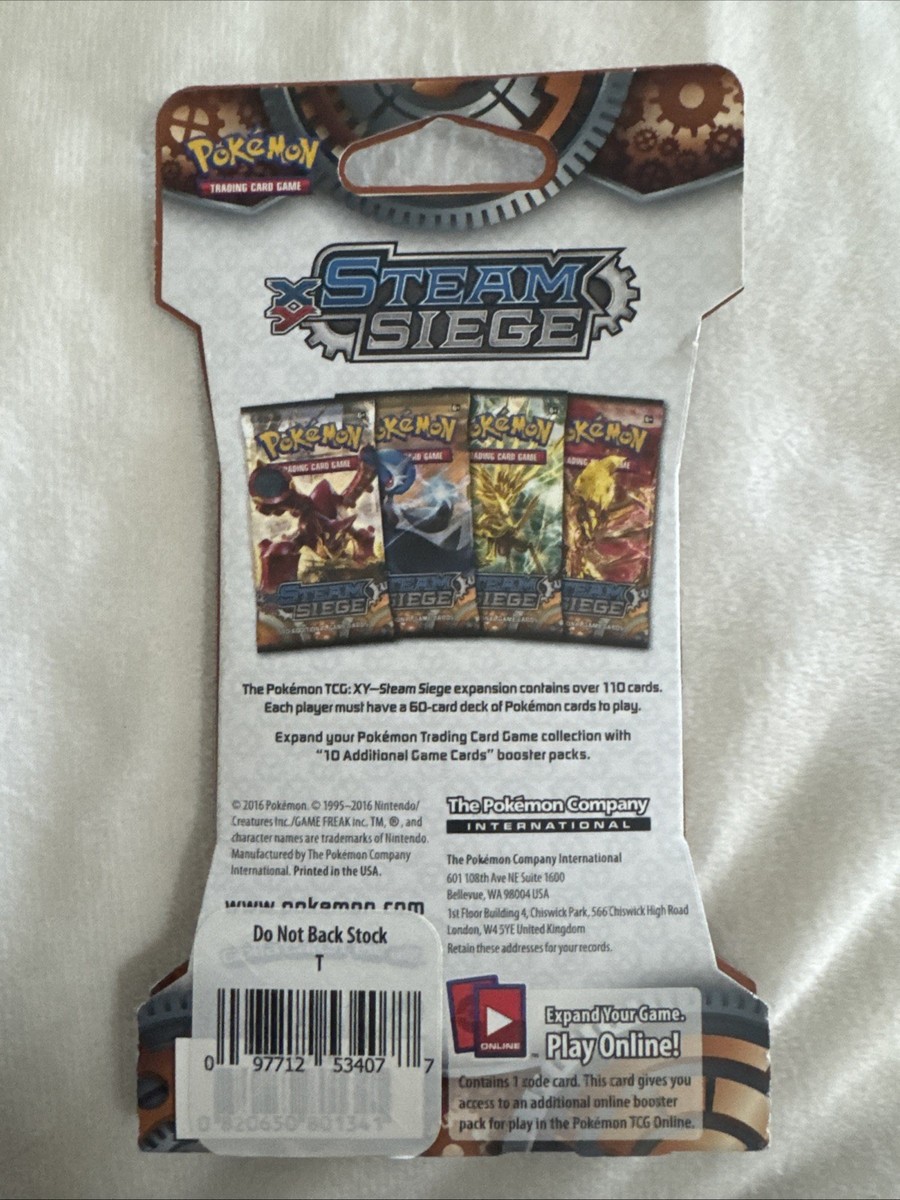 Pokemon XY Steam Siege SLEEVED Booster Pack 10 Cards | eBay