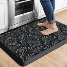 Waterproof and Non-Slip Ergonomic Kitchen Mat 17.3"x28" – Floral Design Comfort