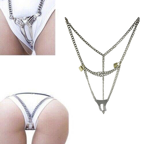 Female Stainless Steel Invisible Adjustable Chastity Device Belt Lock New BDSM - Picture 1 of 8