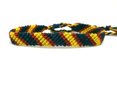 2 Pulseras Bandera de España - hilos de algodón - Trenzado macramé
