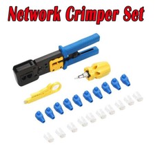 RJ45 RJ11 Ethernet Network Cable Tester Crimping Crimper Stripper Cutter Tool
