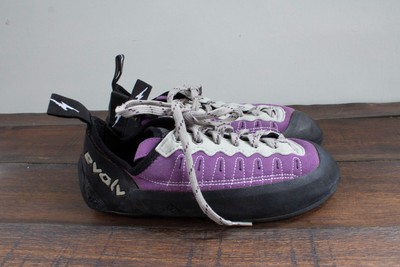 Evolv Women's Purple Elektra Lace Climbing Shoes Size 7T