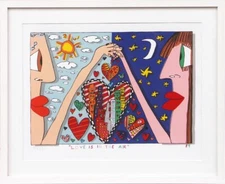 James Rizzi 'Love Is In The Air' Hand-Signed Serigraph, Framed, Certificate