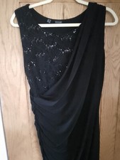BN BODYFLIRT Black Long DRESS Size 10 - 12 Maxi party occasion evening dress