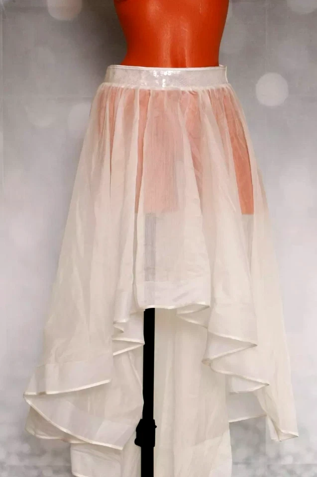 FALDA ALTA CON VOLANTES BAJOS Y BAJOS VICTORIA'S SECRET DETALLE LENTEJUELAS NUEVA Foto 3 de 4