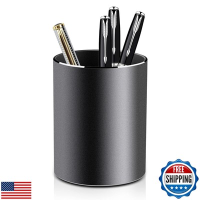 Vaydeer Metal Pen Holder Aluminum Pencil Holder for desk, Round Desktop Organ