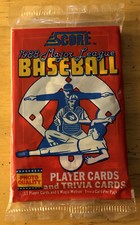 1988 Score Pack John Kruk Padres (Top) Jeffrey Leonard Giants (Back)