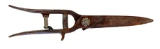 Vintage 12.5" Grass Weed Pruners Shears Metal Manual Scissors  #20653