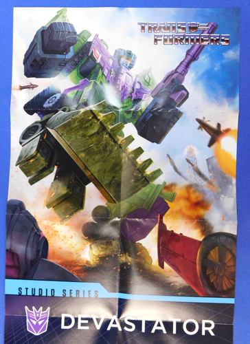 TRANSFORMERS STUDIO SERIES 86 CATALOG DEVASTATOR POSTER HASBRO PROMO - Picture 3 of 8