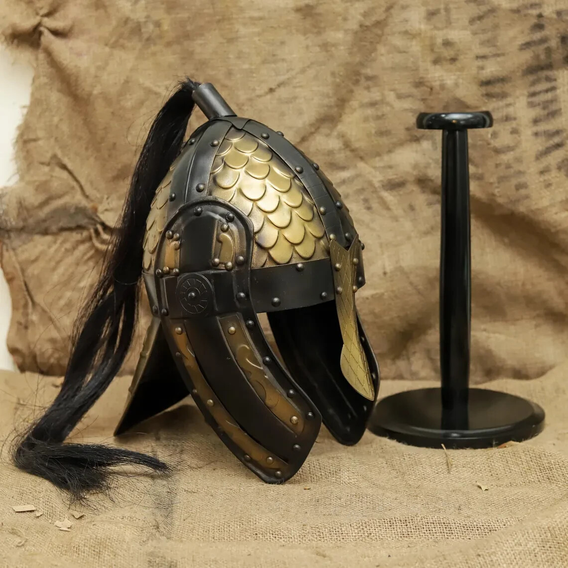 Medieval Samurai Kabuto Helmet Replica for LARP Cosplay and Warrior Armor Gift