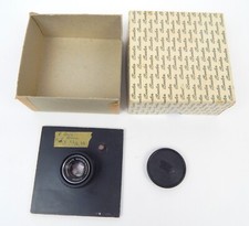 Antique Schneider Kreuznach Comparon Mounted Lens 1:4 5/75 Germany 4x4 Plate