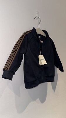FENDI キッズ ネイビー ジャケット Fendi-Kids-Boys-Navy-Blue-FF-