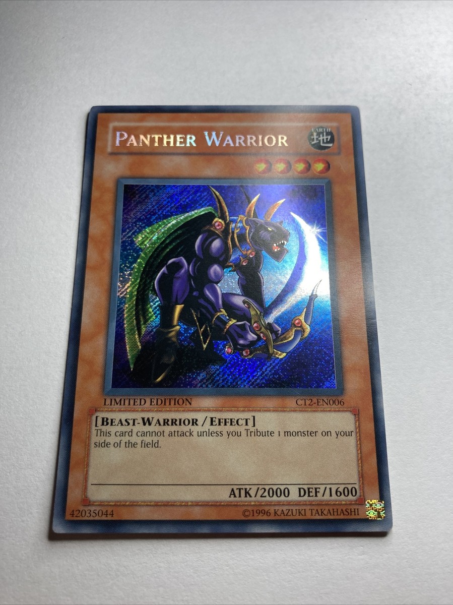 Panther Warrior - CT2-EN006 Secret Rare Yugioh Card Panther Warrior - CT2-EN006 Secret Rare Yugioh Card