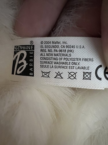 Barbie Prinzessin weiße Katze Katze Plüsch Serafina 2004 selten riesig!! - Bild 7 von 9