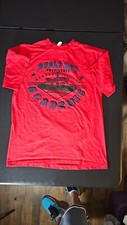 Vintage Bugle Boy Academic Mens L Red Shirt Single Stitch Sleeves Made In USA