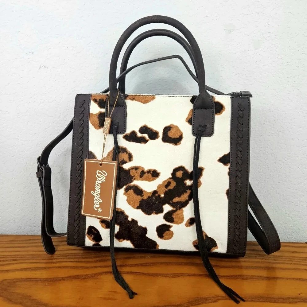 Wrangler Hair on Hide Concealed Carry Purse Western Women s Tote Satchel Bag