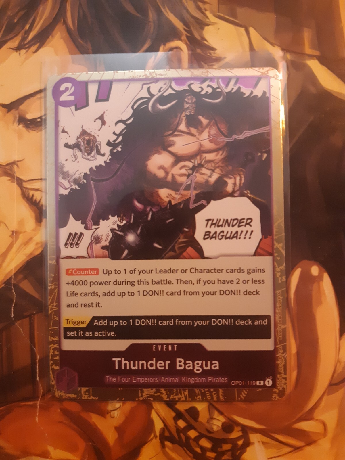One Piece Card Game Thunder Bagua OP01-119 Rare - Purple - Near Mint