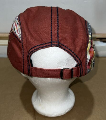 Jamont Classic Plaid Sashiko Patchwork Newsboy Golf Cabbie Adjustable Flat Cap - Picture 3 of 6