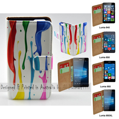 For Nokia Series - Colour Paint Print Theme Wallet Mobile Phone Case Cover