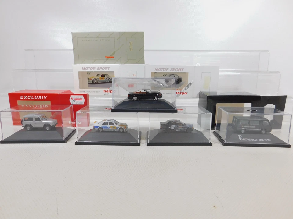 5x Herpa 1:87 / H0 Auto MB: 3519+3514 +Classe-G + 25015 ecc Mint + Box # - Immagine 2 di 3