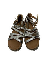 Hanna Andersson Silver Gladiator Sandals Girls Size 4Y NWB Retail 45 Youth