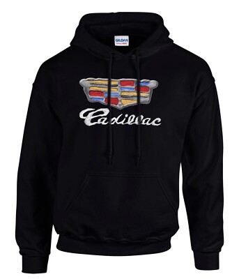 CADILLAC Auto Fingerbild Logo Hoodie Kapuzenpullover Schwarz -3851 -SW