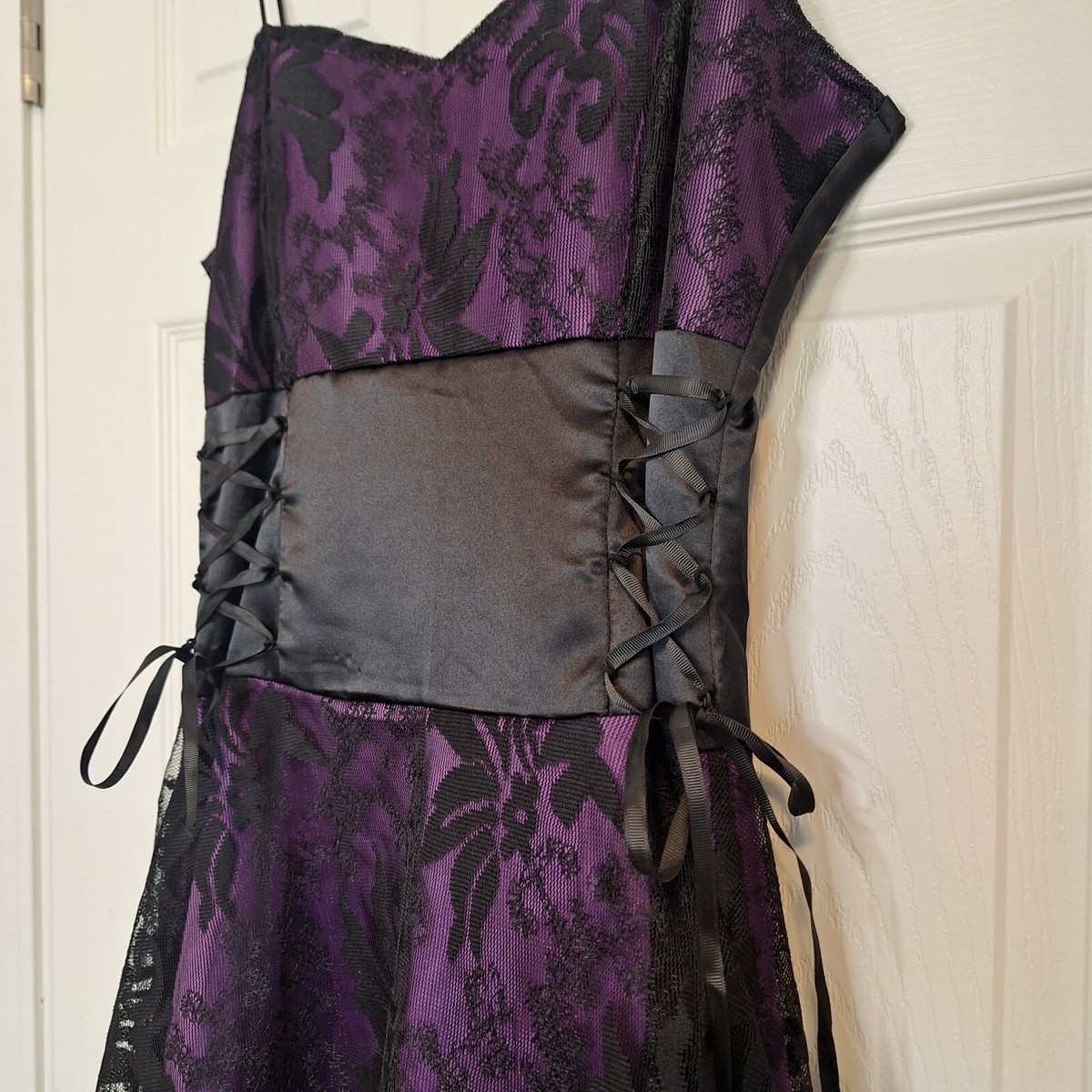white christmas dresses Black Corset asymmetric sleeveless fairy witch dress main image 0