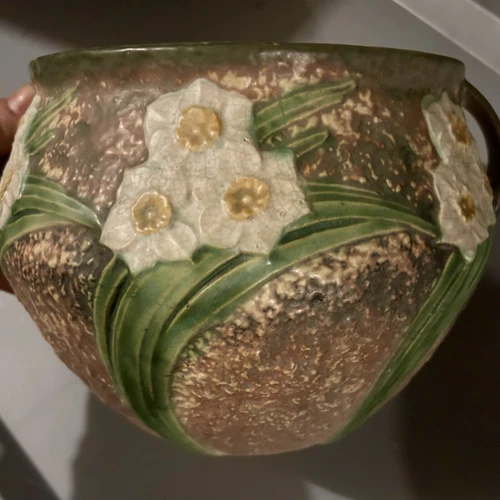 Jonquil Jardiniere (Daffodil bowl) Arts & Crafts 1930s Roseville pottery
