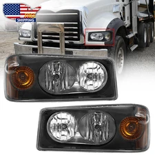 For Mack Granite GU713 Headlight Lamp Left Right Pair Side