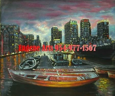 20x24"Hand Painted Oil Flat.Impressionist , Impressionism, New York City, Street