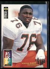 Warren Sapp 1995 Collector's Choice #12 RC Tampa Bay Buccaneers