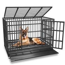 BOLDBONE 48 inch Heavy Duty Indestructible and Escape-Proof Dog Crate Cage Kenne