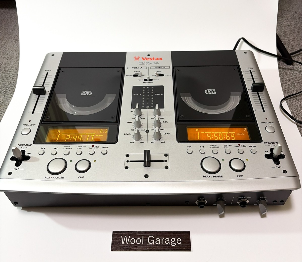 DJ機材 VESTAX CDX-16 Vestax CDX-16 Dual CD Player DJ Mixer Belt Replaced Fully Working