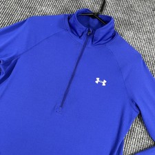 Under Armour Pullover Womens Medium AllSeasonGear Semi Fitted Quarter Zip Top