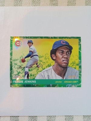 2025 Topps Chrome Platinum Fergie Jenkins Toile Green Refractor /99 Chicago Cubs