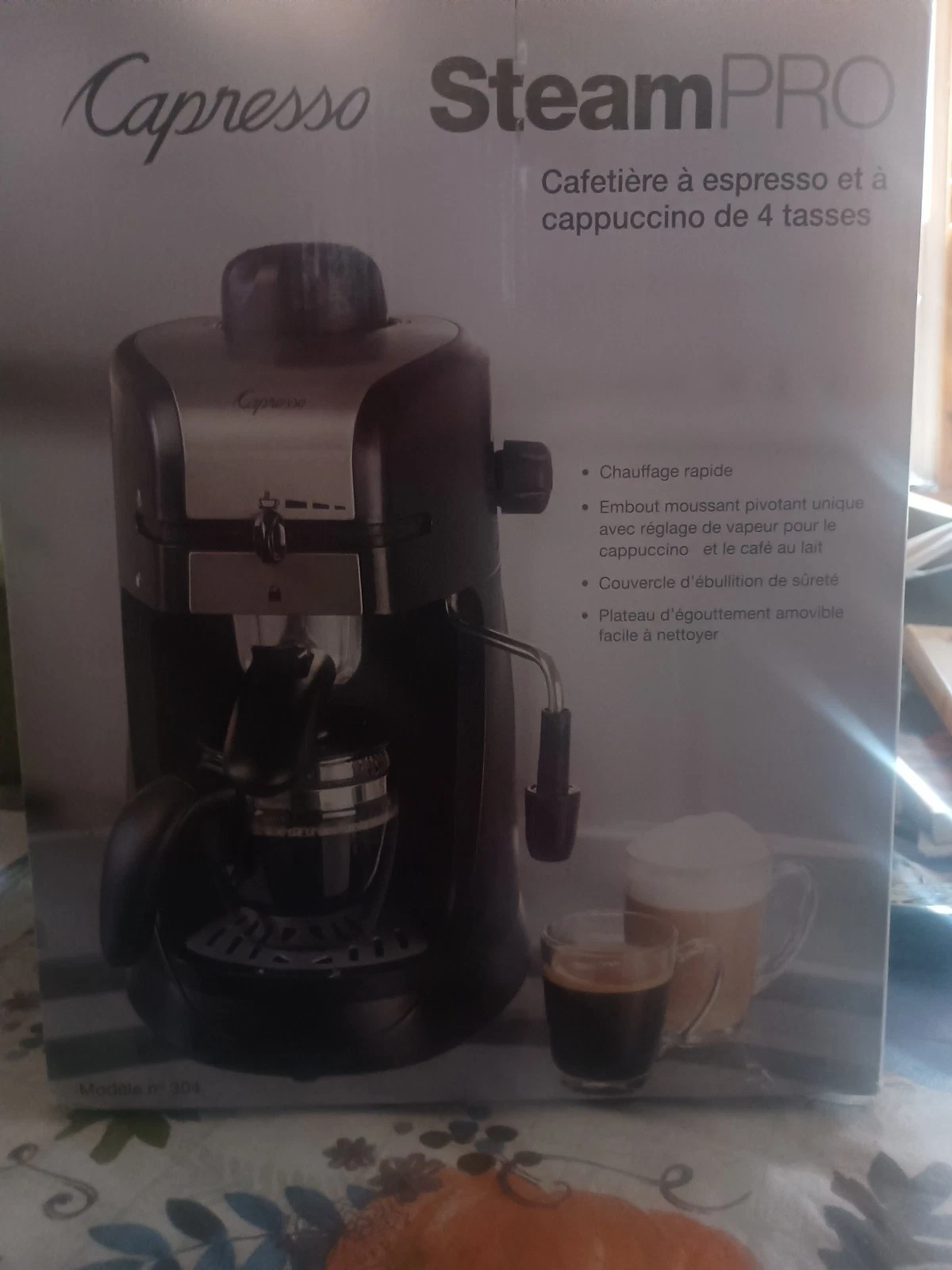Capresso Steam Pro 4 Cup Espresso & Cappuccino Machine Model 304