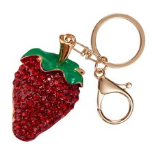 Cute Strawberry Keychain,Bag Charms for Handbags for Women Bag Purse Gifts Red