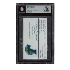 Mike Dunleavy Autographed Signed Tulane Basketball Coach Business Card Beckett