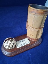 Vintage Golf Desk Tidy Pen and Card Holder Golfer Gift. B4
