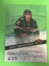 Marat Khusnutdinov 2024-25 Credentials Debut Ticket Access Clear Cut 143/199