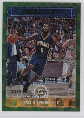 2017-18 Panini NBA Hoops Green 63/99 Lance Stephenson #150 08r6