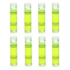 8 Pieces Mini Cylindrical Level Small Horizontal Bubble Levels 9.5x40mm Bubbl...