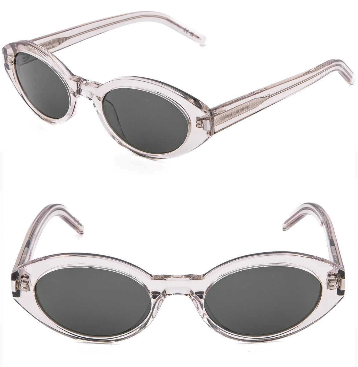 SAINT LAURENT SHADE SL 567 SL567 Crystal Gray Narrow Slim Oval
