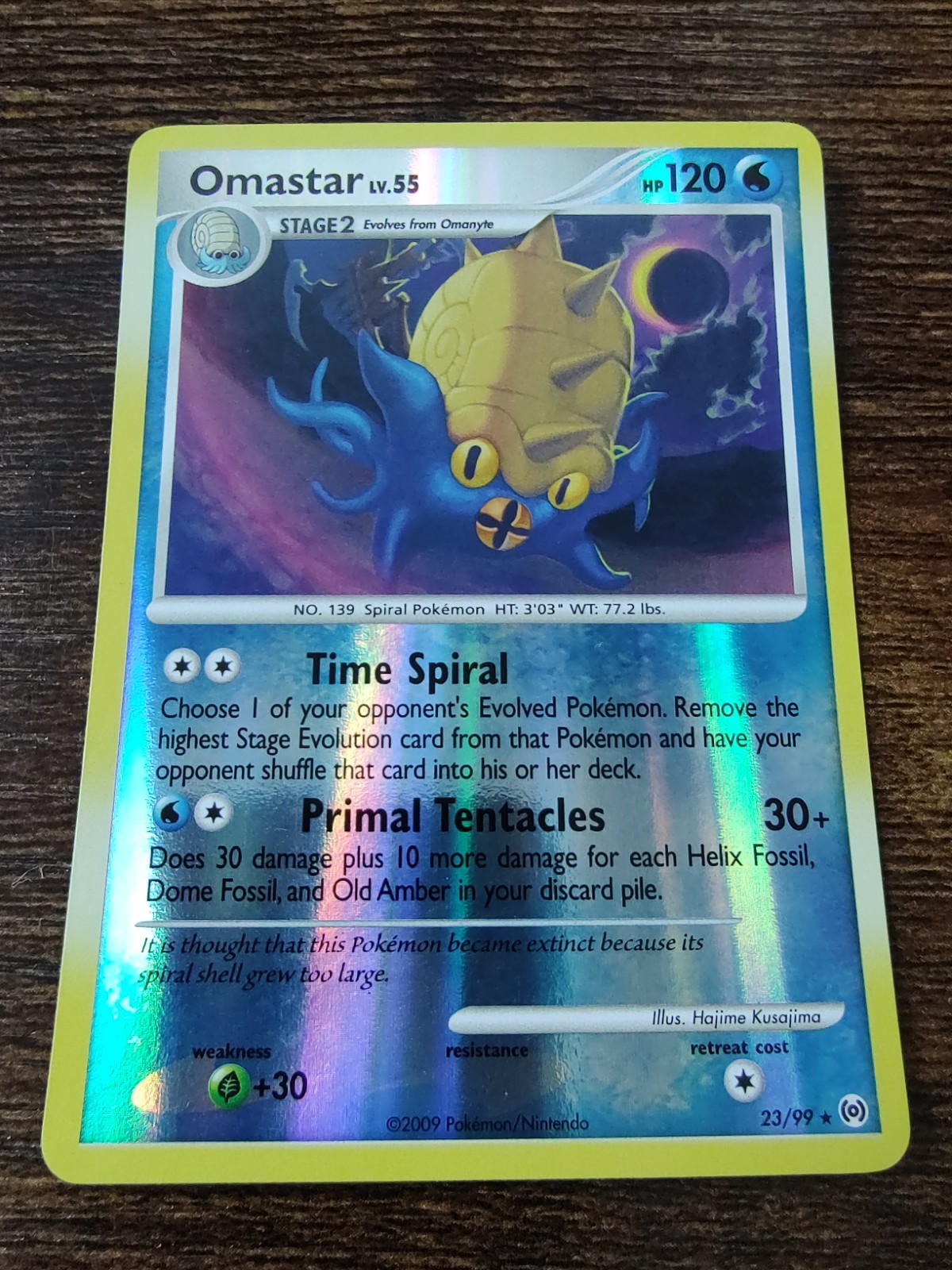 Omastar 23/99 Reverse Holo Platinum Arceus Pokemon MINT