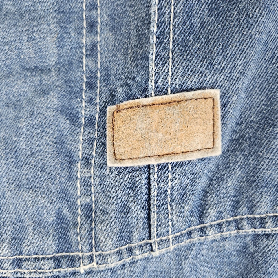 Walls Overalls Mens 40x32 Blue Denim Bib Carpenter Workwear Chore Utility - Image 3 of 4