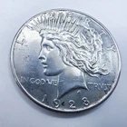 1928-S San Francisco Mint Silver Peace Dollar-Ex. Fine